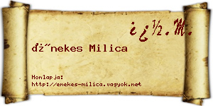 Énekes Milica névjegykártya